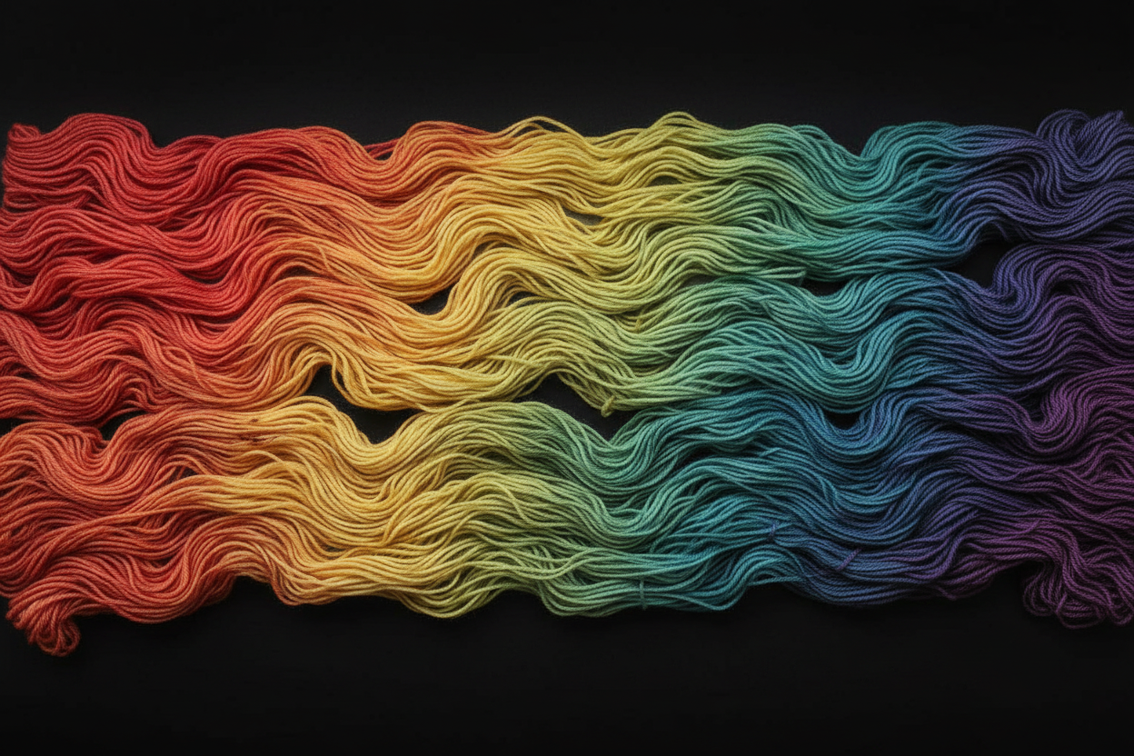 Color Crush Yarn Hero — Black Background
